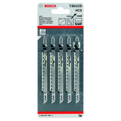 Пилка для лобзика T 301 CD Clean for Wood (в упаковке 5шт), BOSCH, 2608637590
 Пилка для лобзика T 301 CD Clean for Wood (в упаковке 5шт), BOSCH, 2608637590