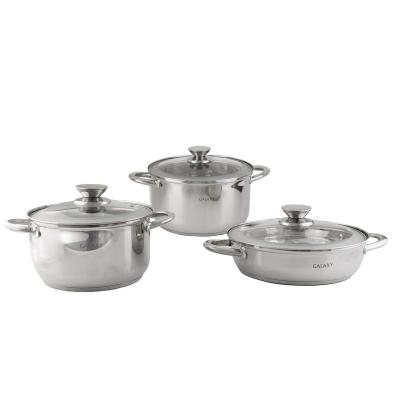 НАБОР ПОСУДЫ 6 ПРЕДМЕТОВ Galaxy GL9505 НАБОР ПОСУДЫ 6 ПРЕДМЕТОВ Galaxy GL9505